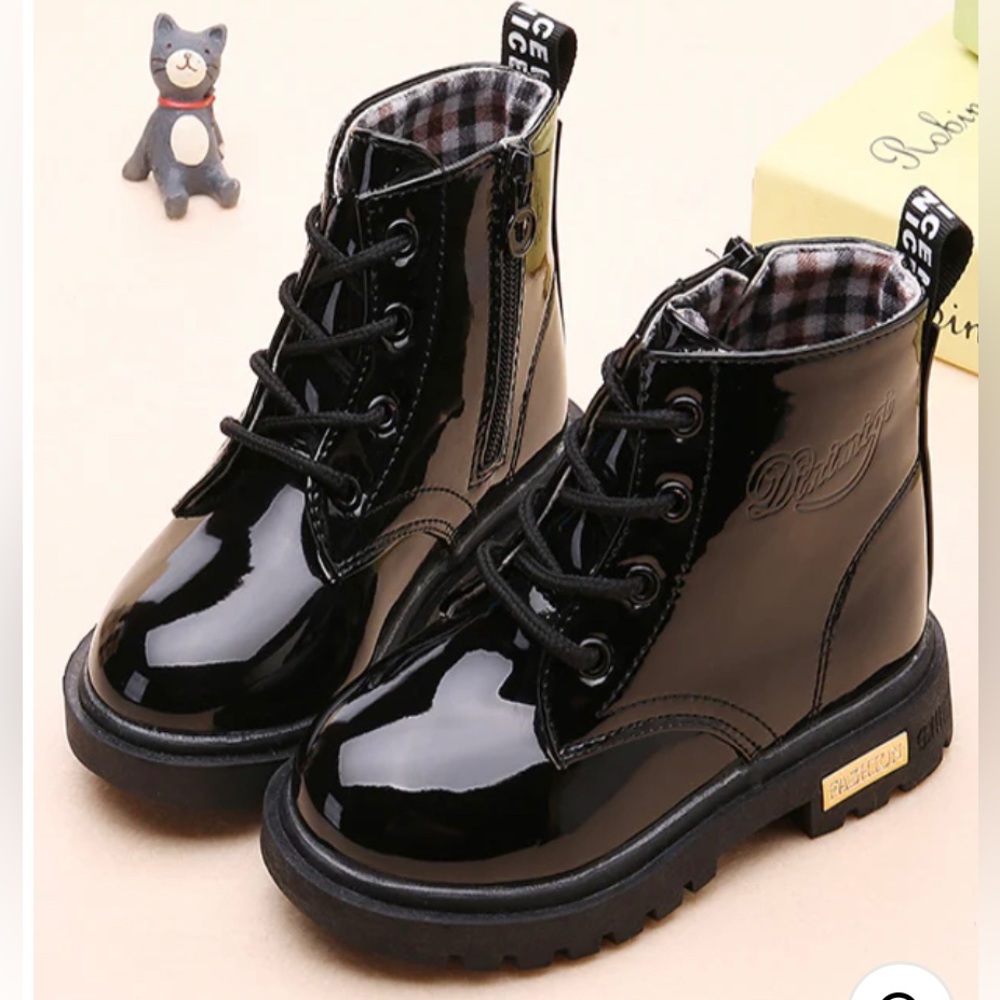 Patent Leather Black Boots